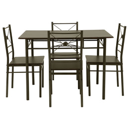 Anna Rectangular Dining Table Set Dark