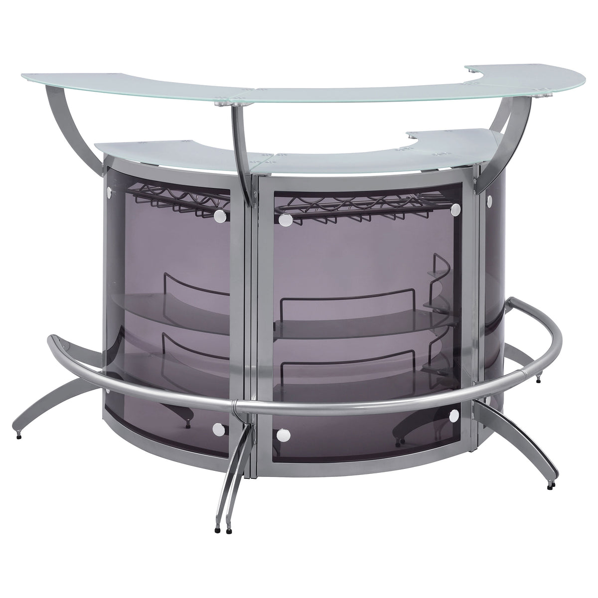 Dallas Curved Freestanding Home Bar Cabinet