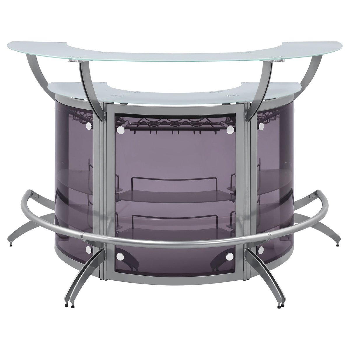 Dallas Curved Freestanding Home Bar Cabinet