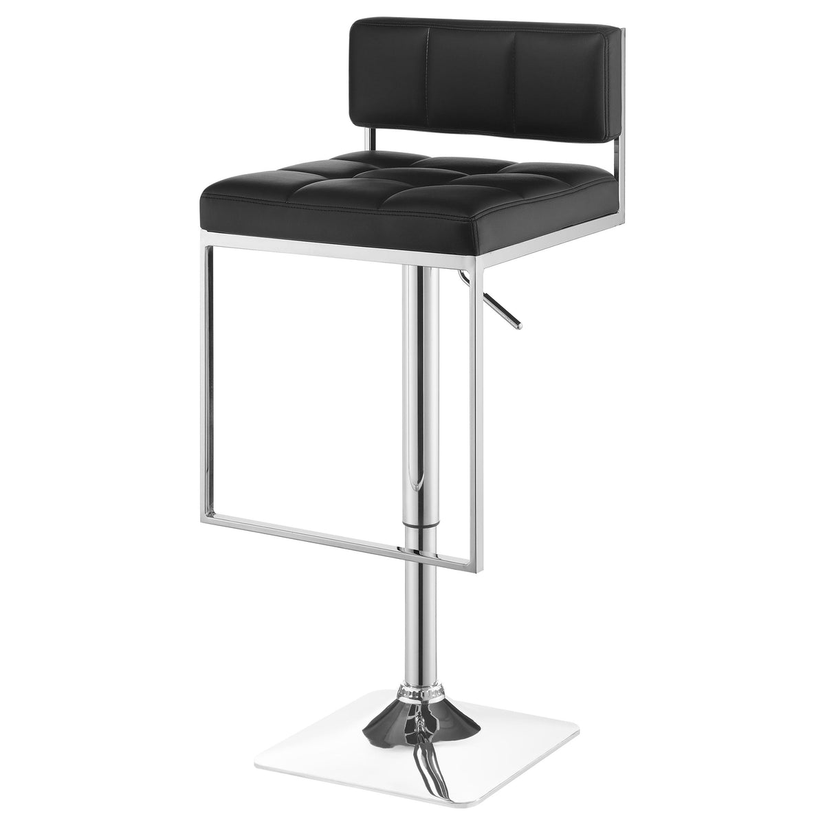 Alameda Adjustable Bar Stool Chrome and Black / Grey