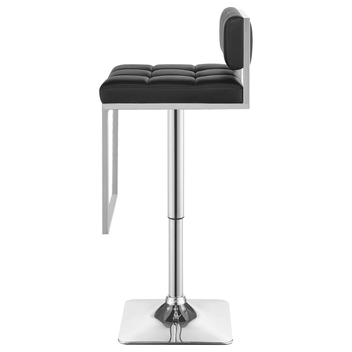 Alameda Adjustable Bar Stool Chrome and Black / Grey