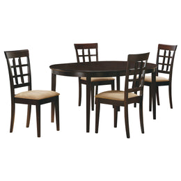 Gabriel Extension Leaf Dining Table Set Cappuccino