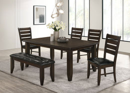 Dalila Rectangular Dining Table Set Cappuccino