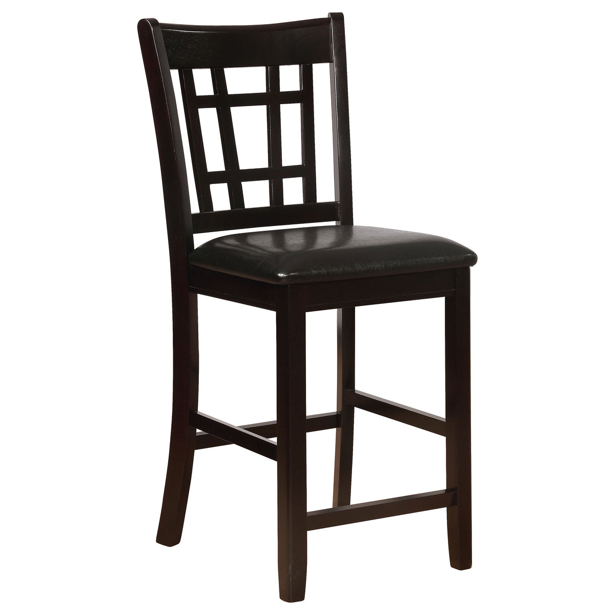 Lavon Wood Counter Chair Tan / Black and Espresso (Set of 2)