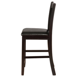 Lavon Wood Counter Chair Tan / Black and Espresso (Set of 2)