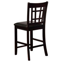 Lavon Wood Counter Chair Tan / Black and Espresso (Set of 2)