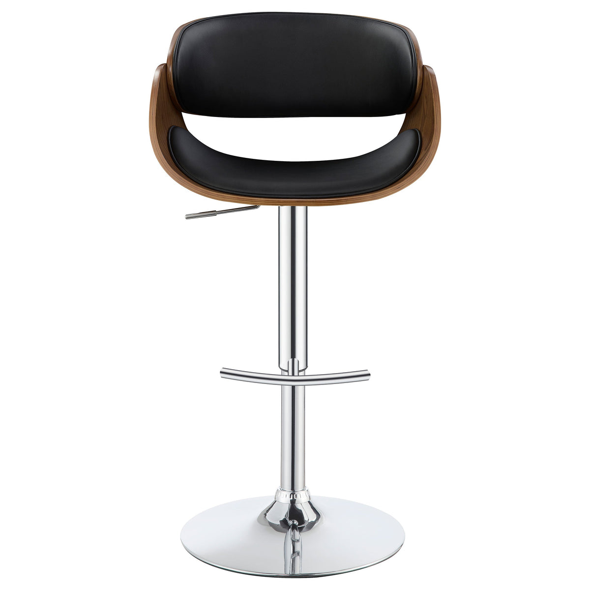 Dana Adjustable Bar Stool Black / Ecru and Chrome