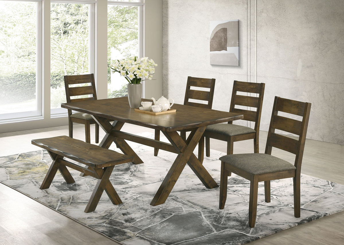 Alston 47-inch Solid Wood Dining Bench Knotty Nutmeg