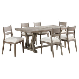 Cornelia Rectangular Dining Table Set Coastal Grey