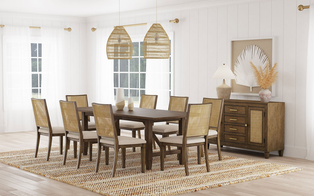 Matisse Rectangular Dining Table Set Light Brown