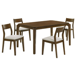 Almonte 59-inch Rectangular Dining Set Dark Brown