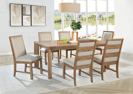 Bruner 72-inch Rectangular Dining Set Natural Brown