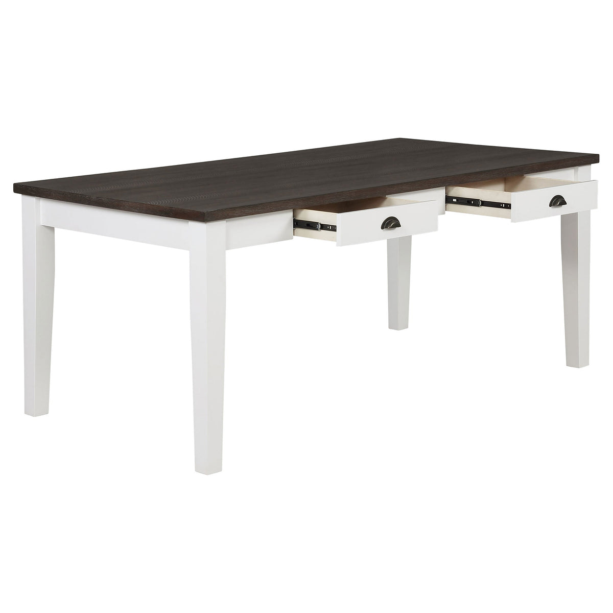 Kingman Rectangular Dining Set Espresso and White