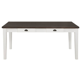 Kingman Rectangular Dining Set Espresso and White