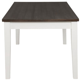 Kingman Rectangular Dining Set Espresso and White