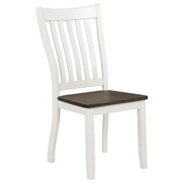 Kingman Rectangular Dining Set Espresso and White