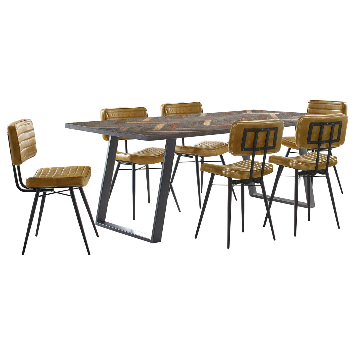 Misty Rectangular Dining Set Sheesham and Camel
