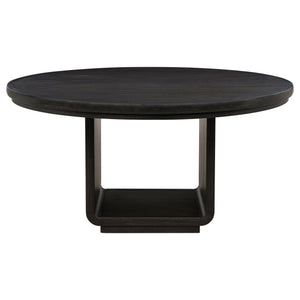 Leandro 60-inch Round Dining Table Burnished Black