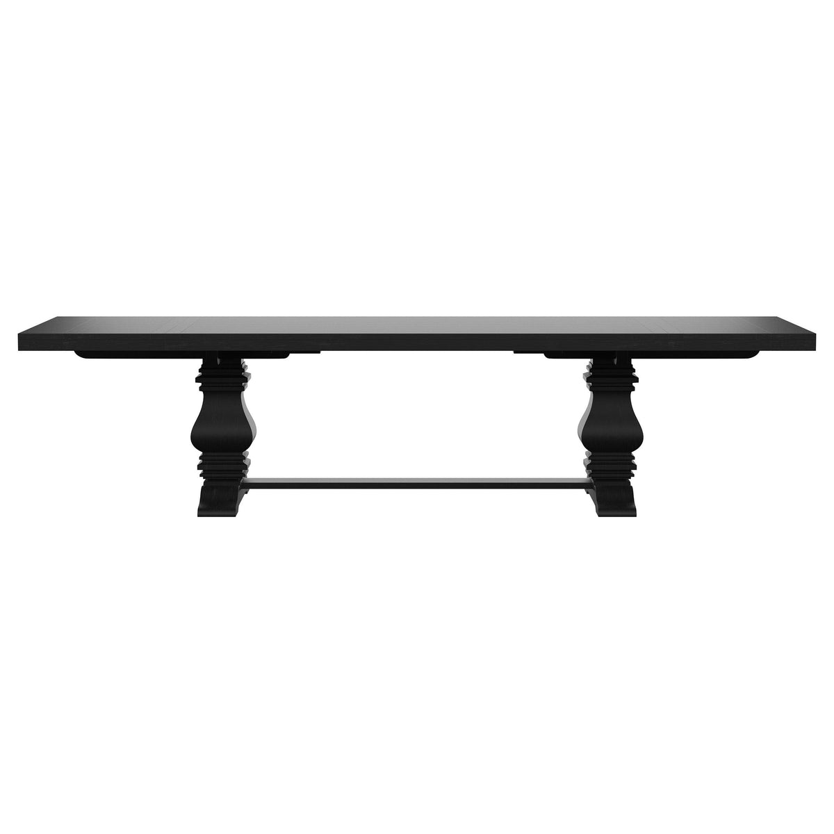 Florence 126-inch Extension Dining Table Distressed Black