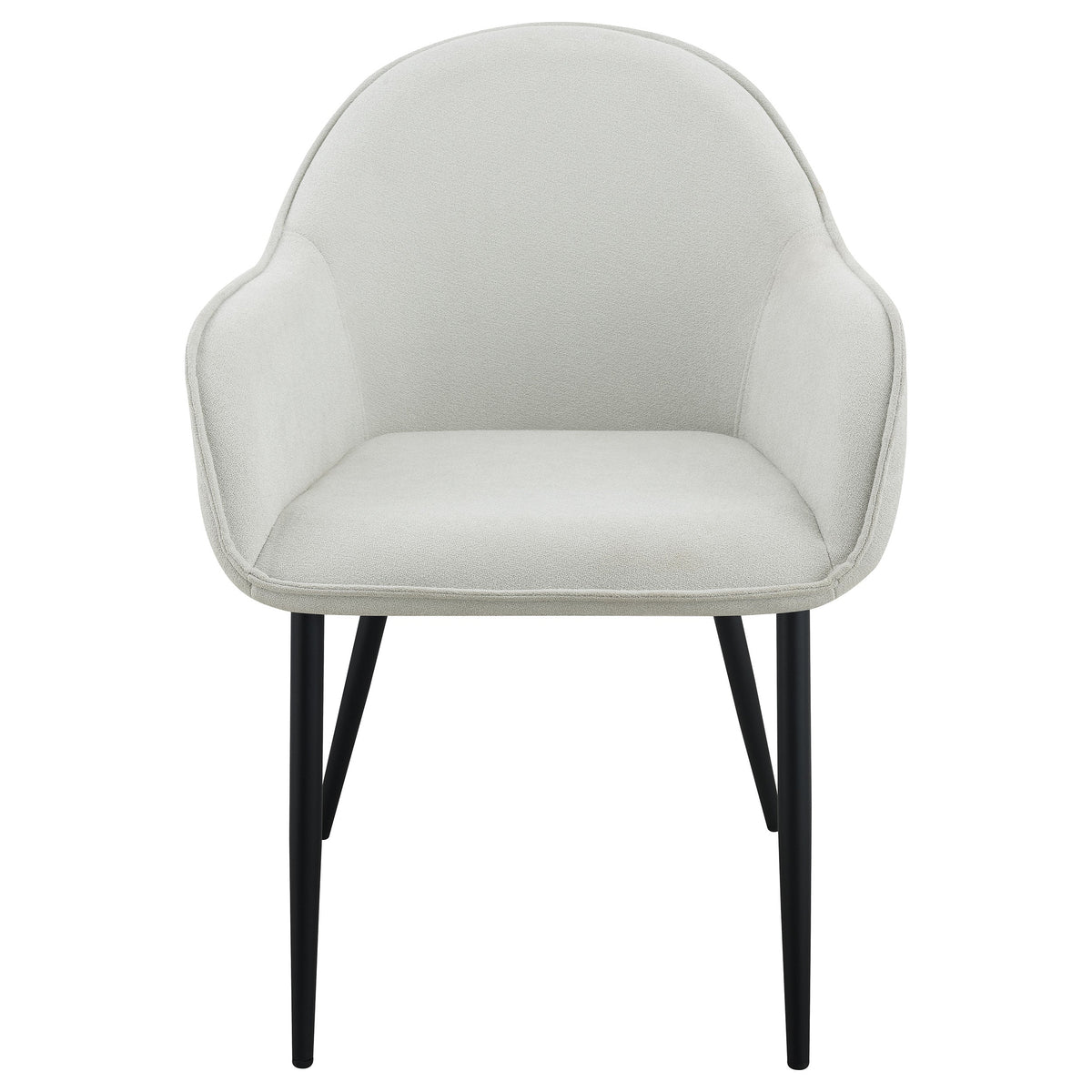 Emma Fabric Upholstered Dining Arm Chair Charcoal (Set of 2)