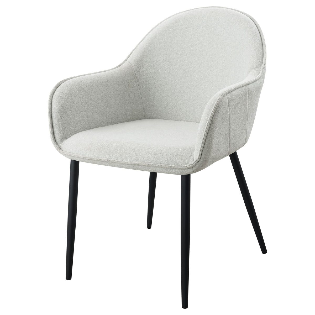 Emma Fabric Upholstered Dining Arm Chair Charcoal (Set of 2)