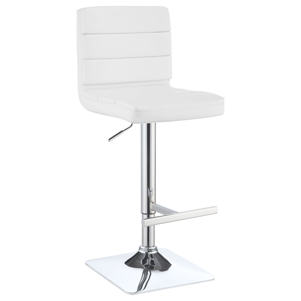 Bianca Upholstered Adjustable Bar Stool Black (Set of 2)