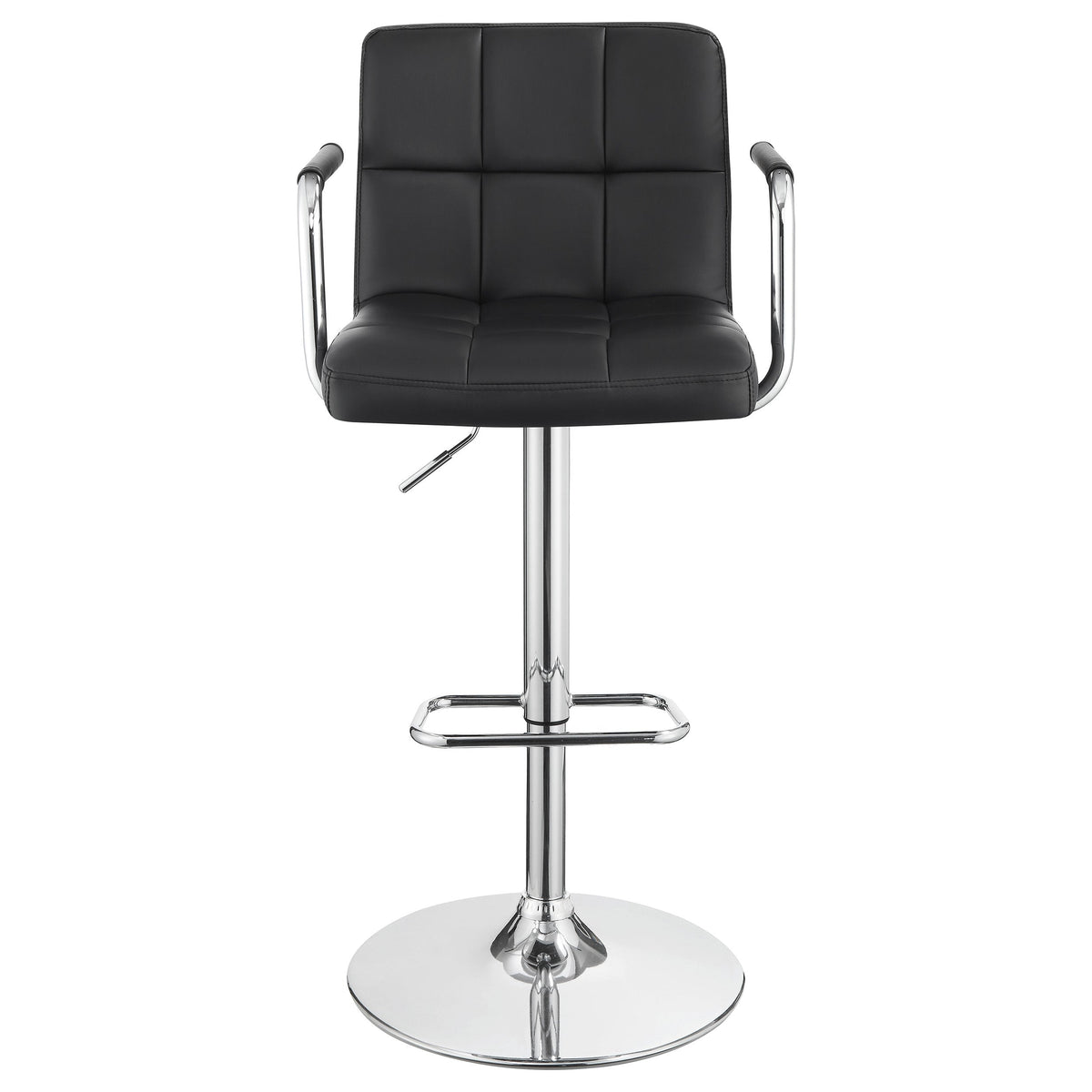 Palomar Adjustable Height Bar Stool Black / White and Chrome