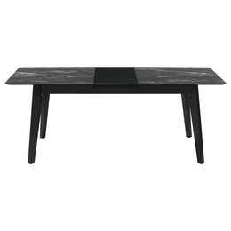 Crestmont Extension Leaf Dining Table Set Black