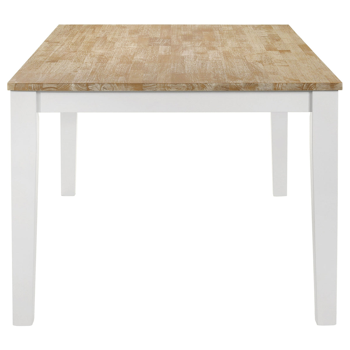 Hollis Rectangular Dining Table Set Brown and White