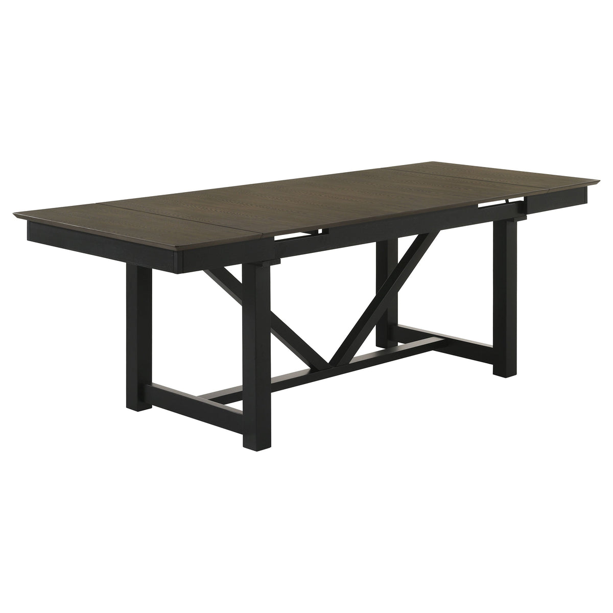Malia Refractory Extension Leaf Dining Table Set Oak