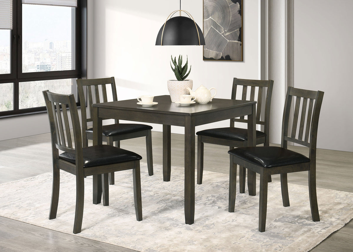Parkwood Square Dining Table Set Charcoal