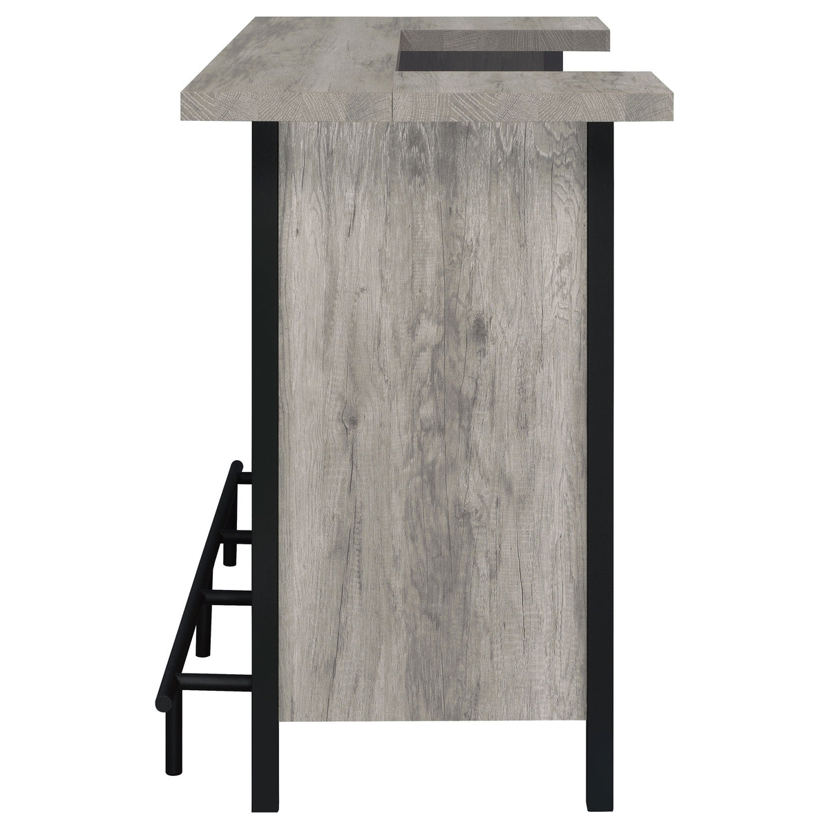 Bellemore Freestanding Home Bar Wine Cabinet Rustic Oak