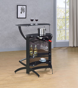 Dallas Curved Freestanding Home Bar Cabinet