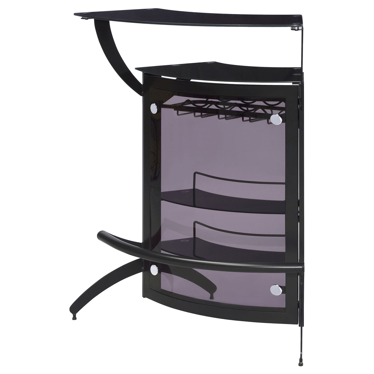 Dallas Curved Freestanding Home Bar Cabinet