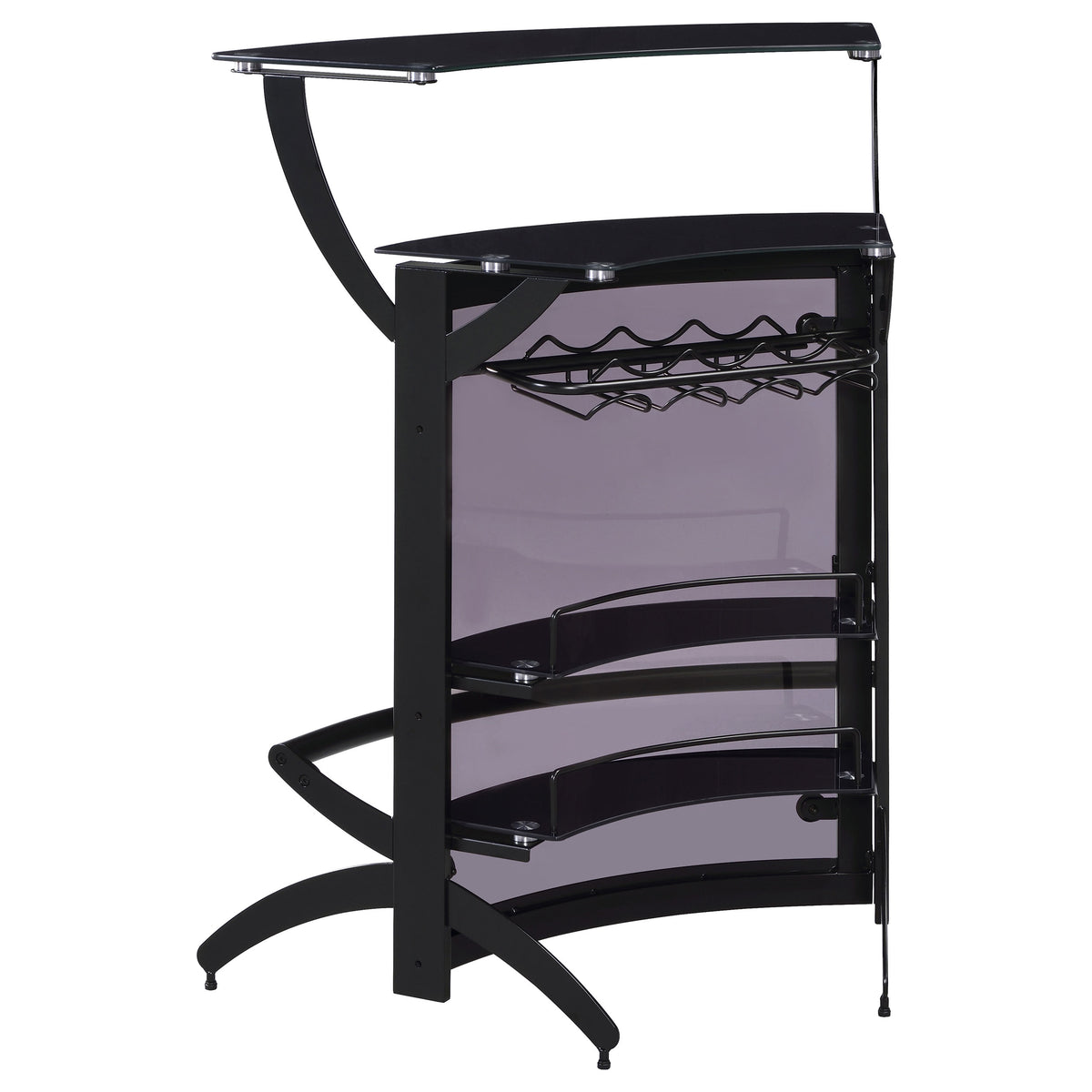 Dallas Curved Freestanding Home Bar Cabinet