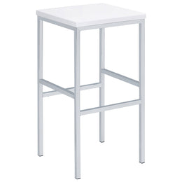 Natividad Pub Height Bar Table Set White High Gloss