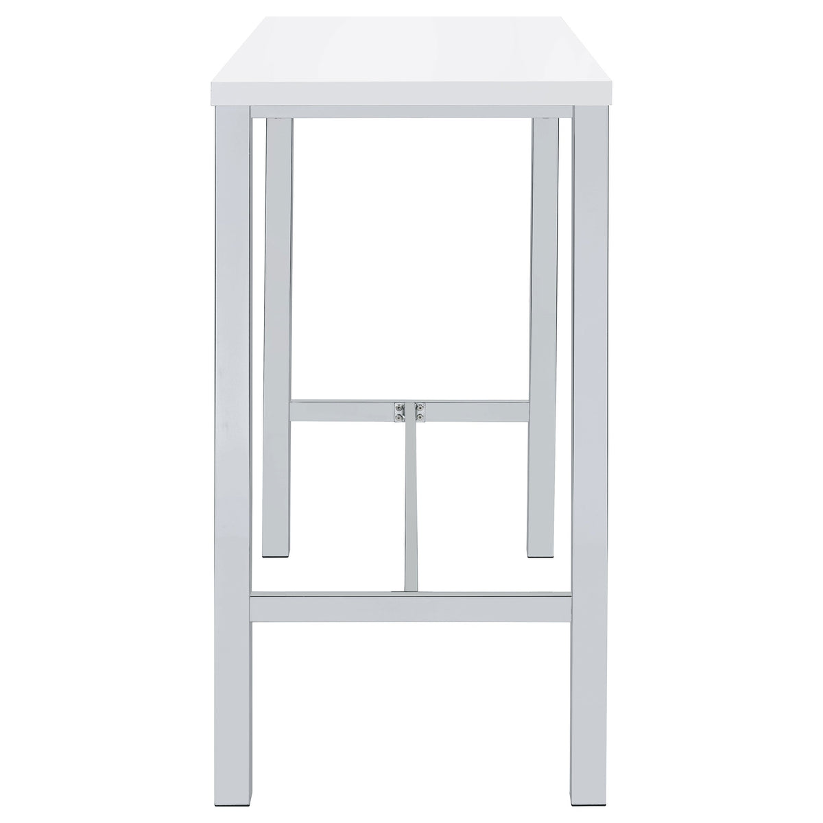 Natividad Pub Height Bar Table Set White High Gloss