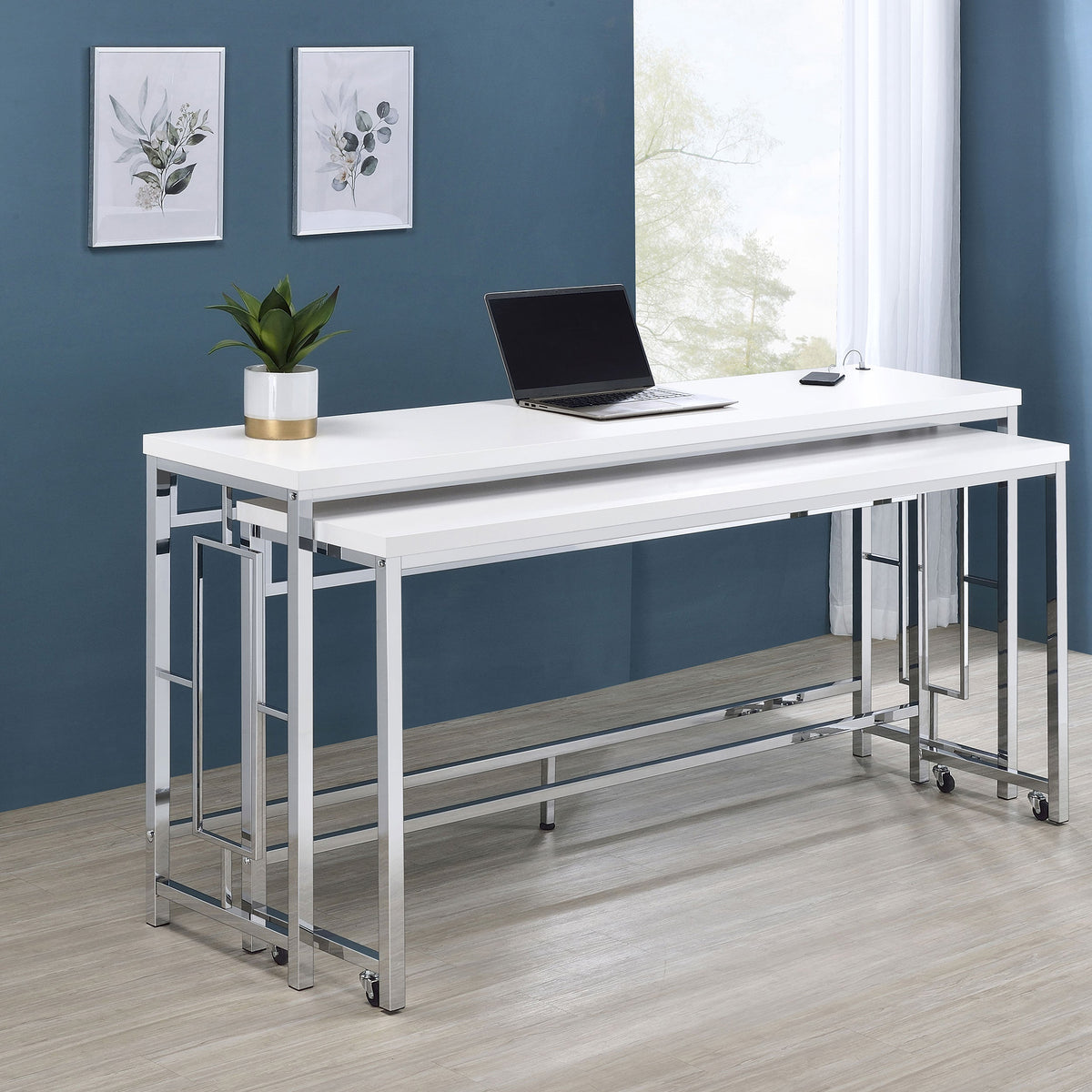 Jackson Multipurpose Counter Height Table Set White