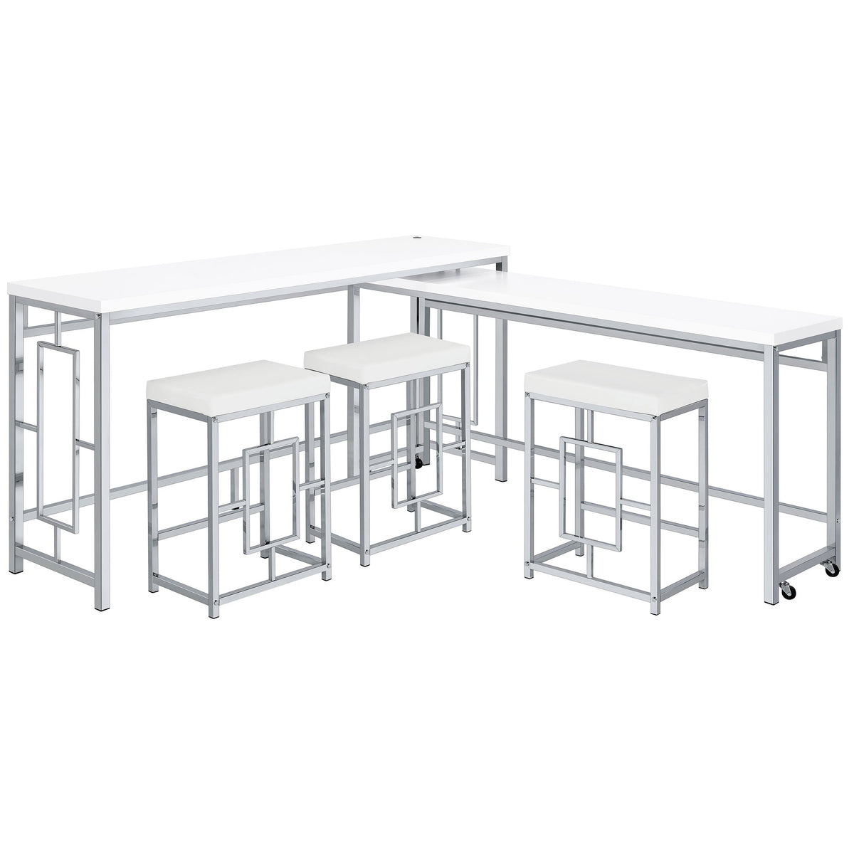 Jackson Multipurpose Counter Height Table Set White