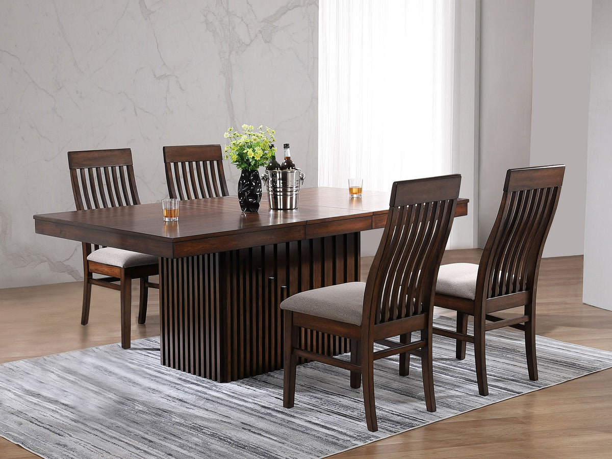 Briarwood Extension Leaf Dining Table Set Mango Oak
