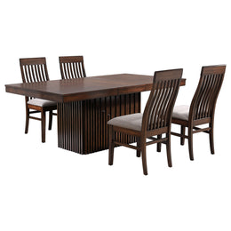 Briarwood Extension Leaf Dining Table Set Mango Oak