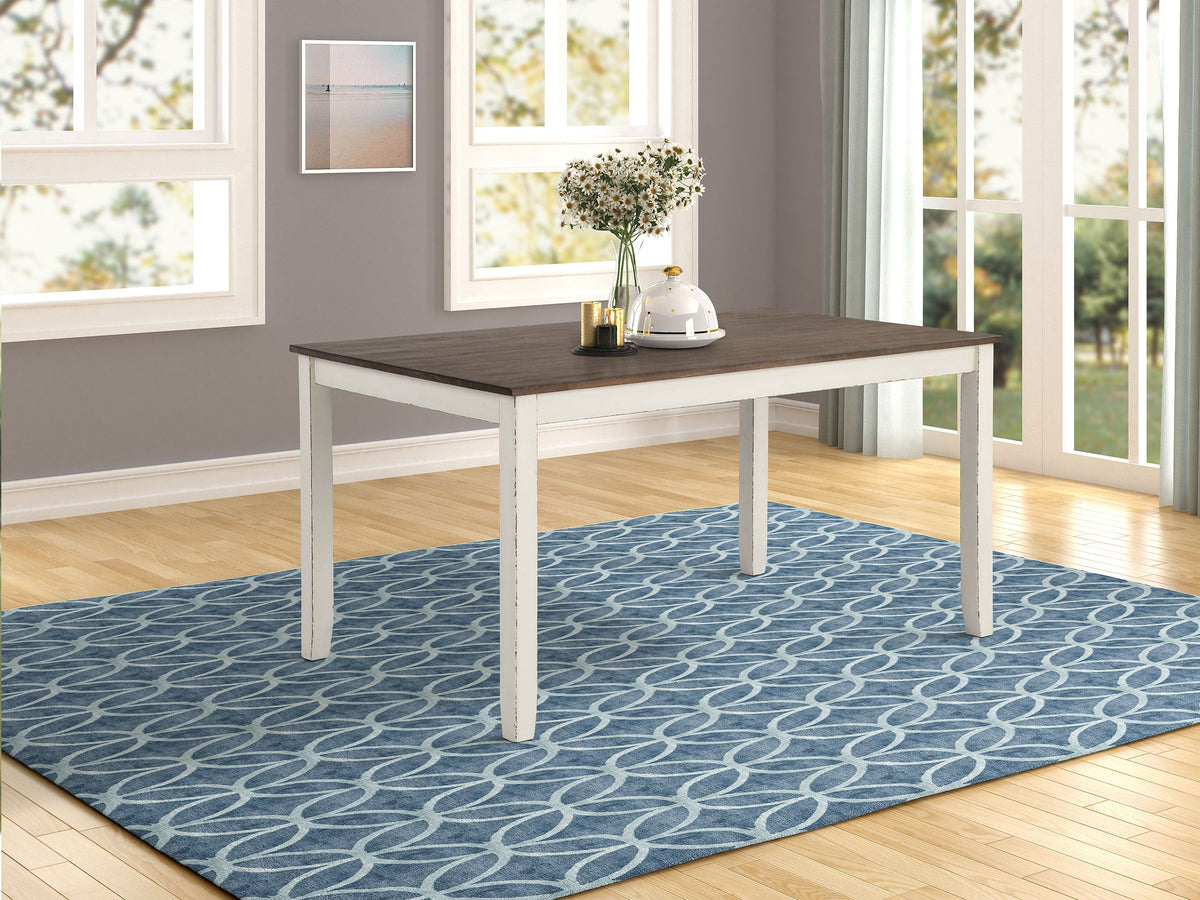 Fortress Rectangular Dining Set Vintage Vanilla