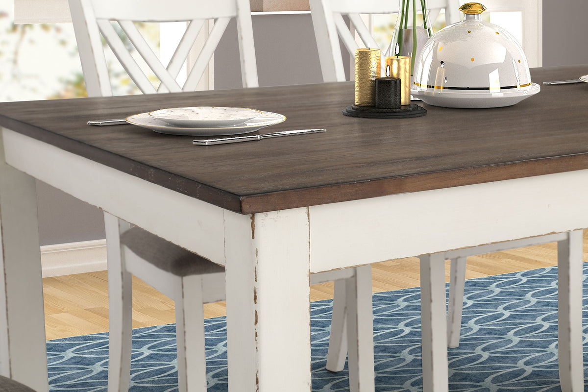 Fortress Rectangular Dining Set Vintage Vanilla