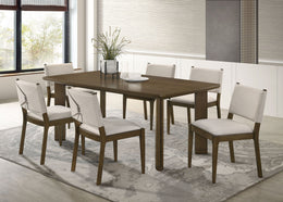 Ottowa Rectangular Wood Dining Room Table Set Brown