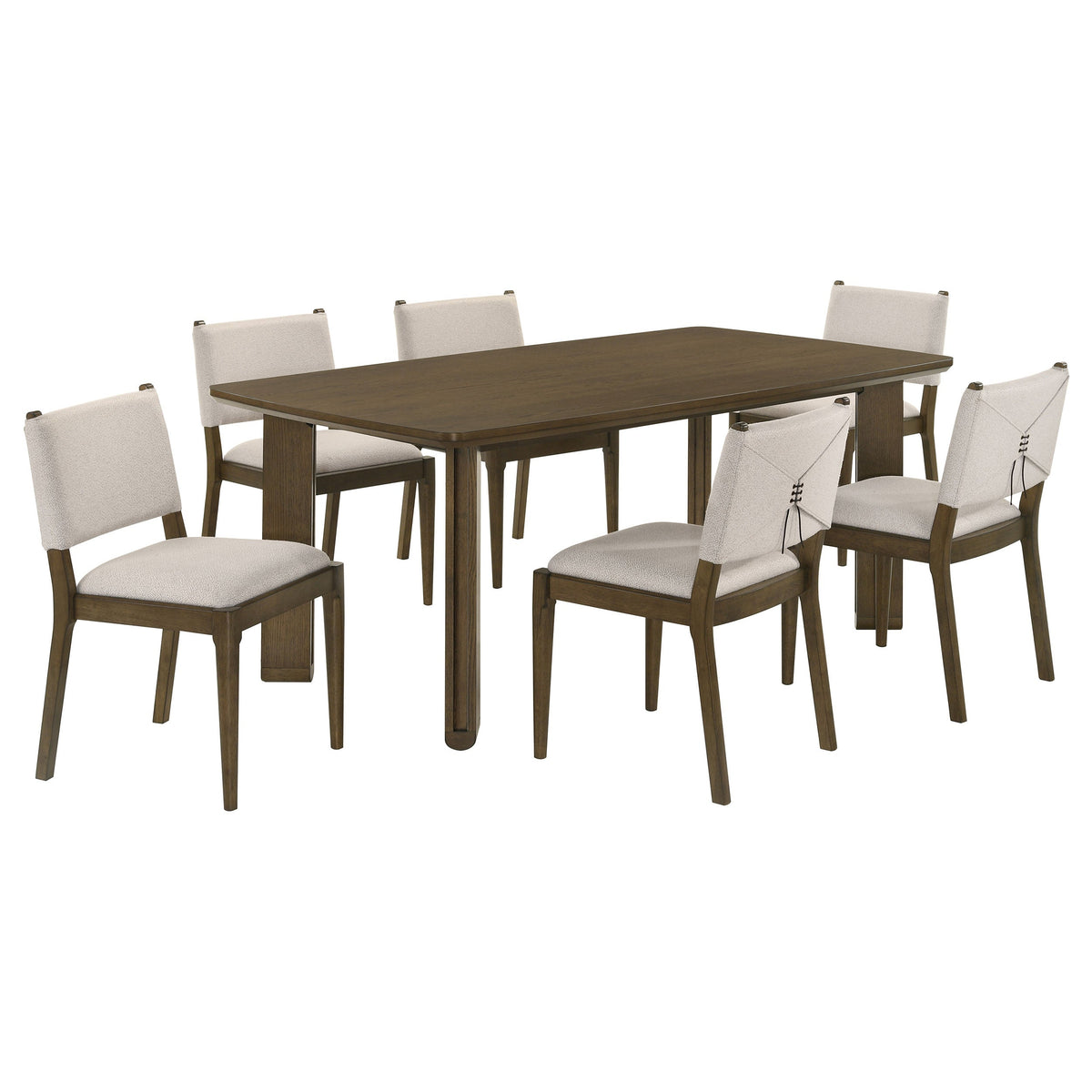 Ottowa Rectangular Wood Dining Room Table Set Brown