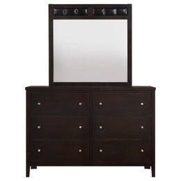 Carlton 6-drawer Dresser Cappuccino