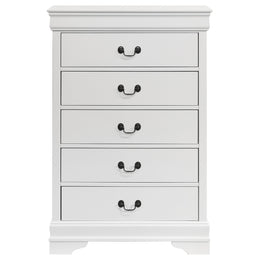 Louis Philippe 5-drawer Bedroom Chest Cappuccino