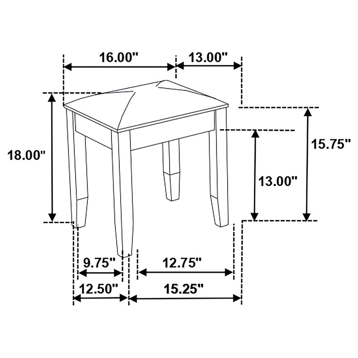 Felicity 9-drawer Vanity Table Lighted Mirror Glossy White