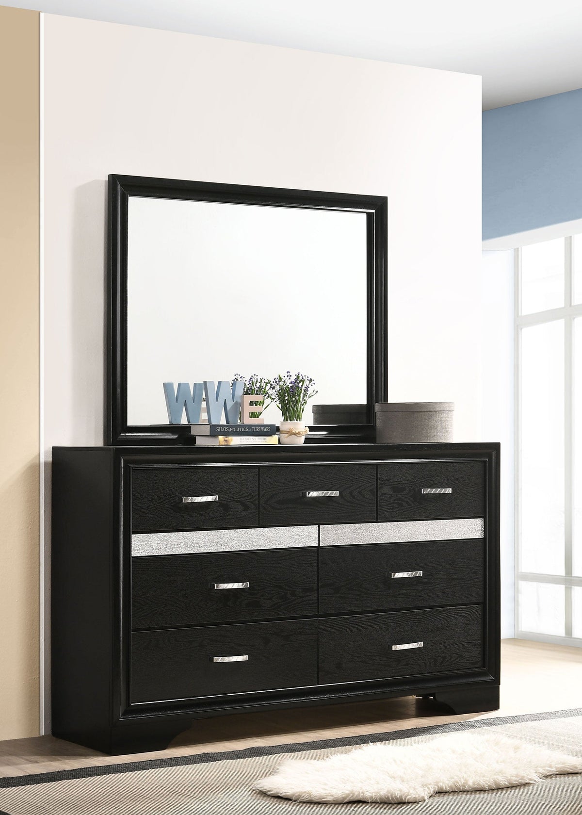 Miranda 7-drawer Dresser Black