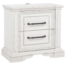 McKinney 2-drawer Nightstand with Dual USB Vintage White